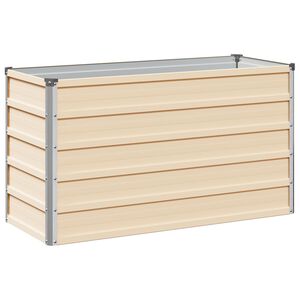 vidaXL Paaugstināta dārza gulta Krēms 100 x 40 x 55 cm