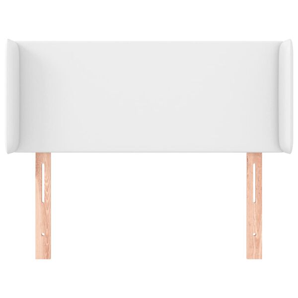 vidaXL galvgalis ar malām, 103x16x78/88 cm, balta mākslīgā āda