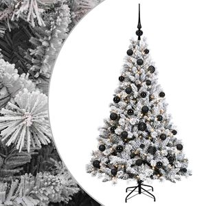 vidaXL Mākslīgā Ziemassvētku egle ar bumbiņu 120 cm 150 LED