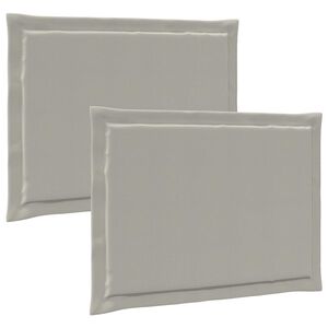 vidaXL Sēdvietas spilventiņi 2 pcs Gai&scaron;i pelēka 47 x 36 x 2 cm