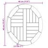 vidaXL galda virsma, 2,5 cm, 40 cm, apaļa, masīvs tīkkoks