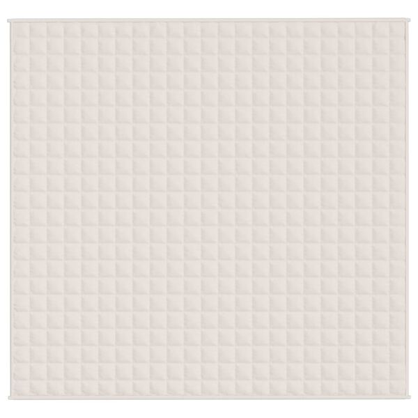 vidaXL smaguma sega, gai&scaron;as krēmkrāsas, 220x230 cm, 11 kg, audums