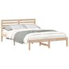 vidaXL Gultas rāmis Brūna 140 x 220 cm Ciets priedes koks