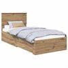 vidaXL Gultas rāmis Artisānā ozols 100 x 200 cm Inženierijas koks