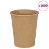 vidaXL papīra kafijas krūzes 1000 gab. 8 unces 200 ml Brūni