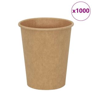 vidaXL papīra kafijas krūzes 1000 gab. 8 unces 200 ml Brūni