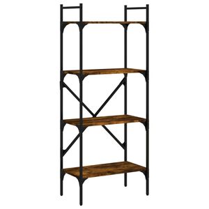 vidaXL grāmatu plaukts, 4 līmeņi, ozola krāsa, 56x31,5x138,5 cm, koks