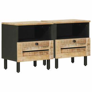 vidaXL Naktsgaldiņ&scaron; 2 gab. Dabiska 40 x 33 x 46 cm Cieta mango koksne