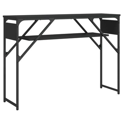vidaXL konsoles galdiņš, melns, 105x30x75 cm, inženierijas koks