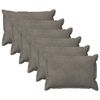 vidaXL Spilvenu pārvalks 6 pcs HOUTEN Gai&scaron;i pelēka 50 x 80 cm Samts