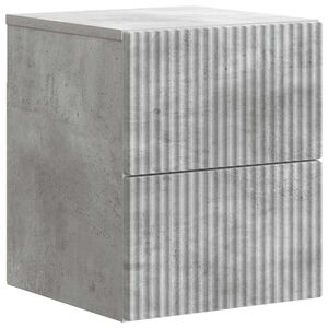 vidaXL Sienā stiprināms nakts skapis Betona pelēks 33 x 34,5 x 40 cm