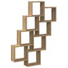 vidaXL sienas kuba plaukts Artisan ozols 90x15x119,5 cm