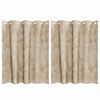 vidaXL Samta aizkari ar aizkariem 2 pcs Krēmkrāsa 140 x 140 cm Samts