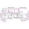 vidaXL Āra dīvānu komplekts ar spilvenu 4 pcs Dabisks un krējuma