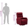 vidaXL atpūtas krēsls, paceļams, vīnsarkans audums
