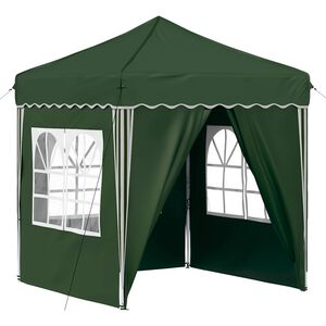 vidaXL Pop-up svinību teltis 195 x 195 x 245 cm Zaļa Oksforda audums