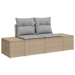 vidaXL Dārza dīvāns ar spilvenu Bē&scaron;a 184 x 62 x 69 cm poliratāns