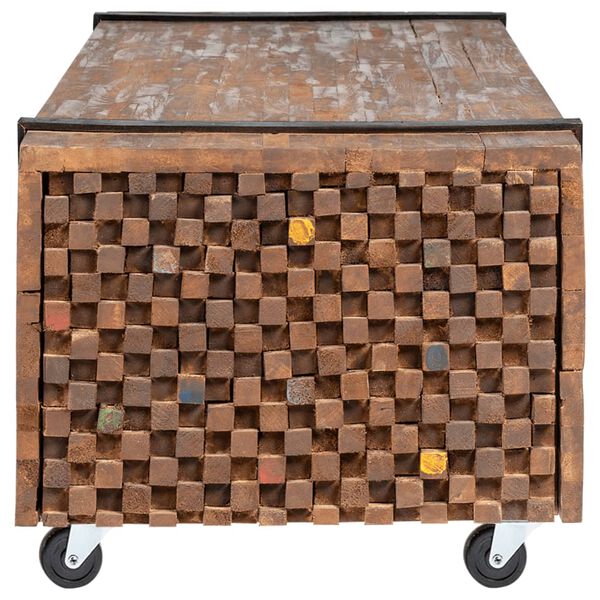 vidaXL kafijas galdiņ&scaron;, 110x45x38 cm, masīvs tīkkoks