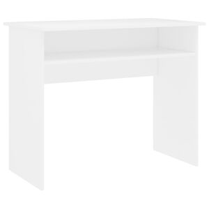 vidaXL rakstāmgalds, balts, 90x50x74 cm, inženierijas koks