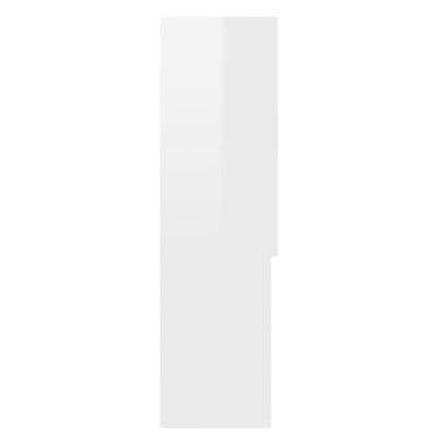 vidaXL veļasmašīnas skapītis, 70,5x25,5x90 cm, spīdīgi balts