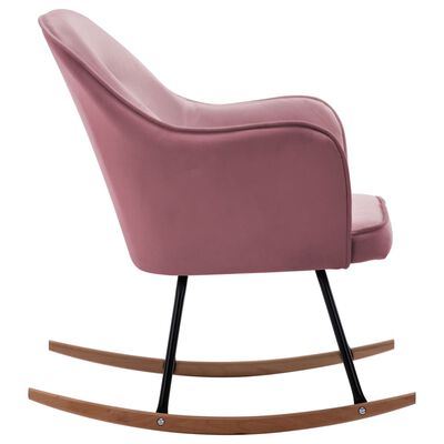 vidaXL šūpuļkrēsls, rozā samts