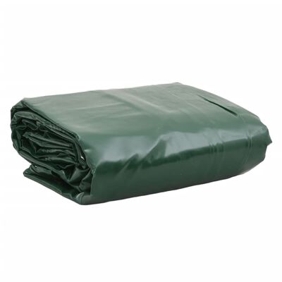 vidaXL brezenta pārklājs, zaļš, 5x7 m, 650 g/m²