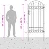 vidaXL žoga vārti Assen ar arkveida aug&scaron;daļu, tērauds, 102x200 cm, melni