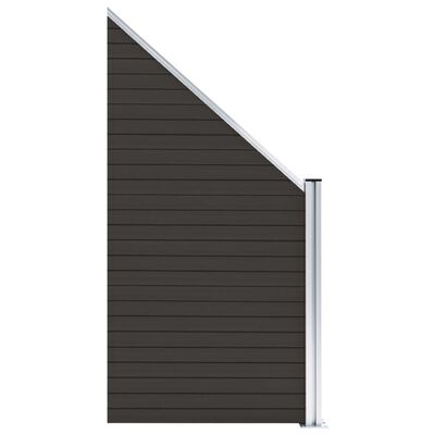 vidaXL žoga panelis, 95x(105-180) cm, melns WPC