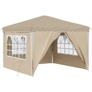 vidaXL Pop-up svinību teltis 288 x 288 x 245 cm Krēmkrāsa