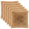 vidaXL Spilvenu pārvalks 6 pcs HEERLEN Pelēkbrūna 60 x 60 cm PV flīss