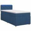vidaXL Kontinentālā gulta ar matraci Zila 90 x 200 cm Audums