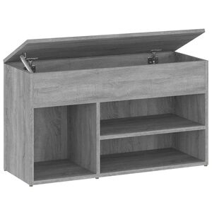 vidaXL apavu plaukts, pelēks, 80x30x45 cm, inženierijas koks