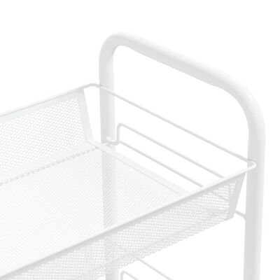 vidaXL 5-līmeņu virtuves ratiņi, balti, 46x26x105 cm, dzelzs