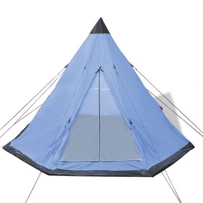 vidaXL telts 4 personām, zilā krāsā