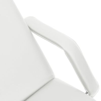 vidaXL 3-zonu masāžas galds, balta mākslīgā āda