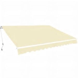 vidaXL markīze, manuāli regulējama, sarullējama, 600 cm, krēmkrāsā