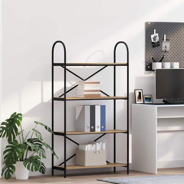 vidaXL Grāmatu plaukts Artisānā ozols 80 x 30 x 146 cm