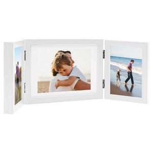 vidaXL 3-daļīgs foto rāmis, kolāža, balts, 22x15 cm+2x(10x15 cm)