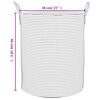 vidaXL uzglabāšanas grozs, bēšs ar baltu, Ø38x46 cm, kokvilna