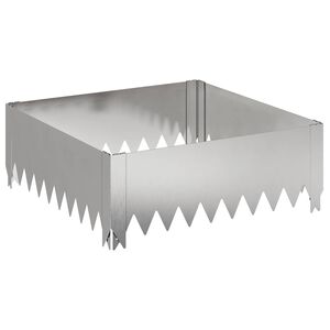 vidaXL Zāliena Apmale 60 x 60 x 20 cm Tērauds Sudraba