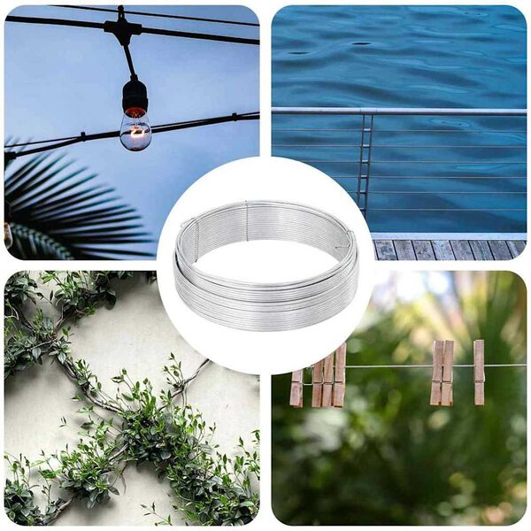 vidaXL Žoga saistīšanas stieple Sudraba 25 m Tērauds