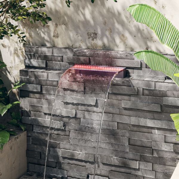 vidaXL ūdenskrituma sliede ar RGB LED gaismām, akrils, 45 cm