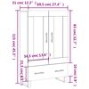 vidaXL augstais skapītis, pelēks, 69,5x31x115 cm, inženierijas koks