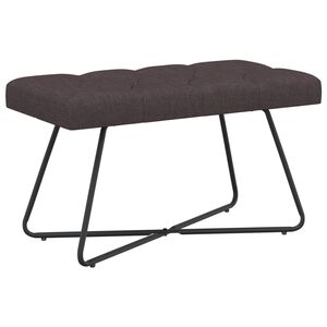 vidaXL Sols ar pogām Tum&scaron;i brūna 80 x 40 x 46 cm Audums