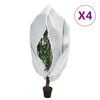 vidaXL augu pārsegi ar rāvējslēdzēju, 4 gab., 70 g/m&sup2;, flīss, 2,36x2 m