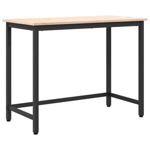 vidaXL galds Dabiska 100 x 50 x 77 cm Inženieru koks un tērauds