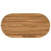 vidaXL Galda virsma 110 x 55 x 3,5 cm Ovāls Ciets tek&scaron;a koks Dabiska