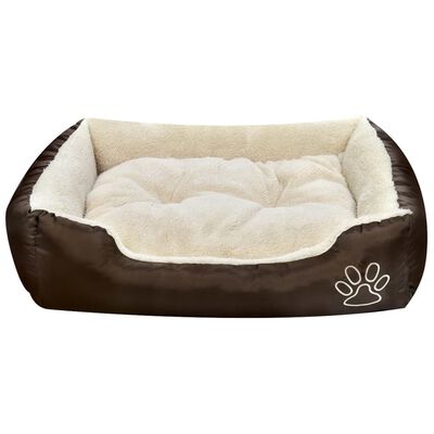 vidaXL suņu gulta ar polsterētu spilvenu, silta, L izmērs