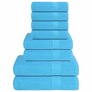 vidaXL 8-daļīgs dvieļu komplekts FROGN, tirkīza krāsā, 360 g/m&sup2;