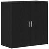 vidaXL Puse Melns ozolkoks 79 x 38 x 80 cm Inženierijas koks